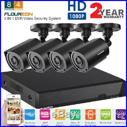 8CH H. 264 HD DVR Outdoor 1080P CCTV Night Vision Home Security Camera System Kit
