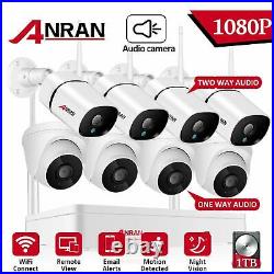 8CH Outdoor Home Security Camera System CCTV 2Way Audio Wireless 3MP 1TB HDD Kit