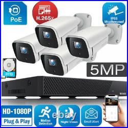 8CH POE NVR CCTV IP Camera Home Security Camera System Kit IR Night Vision +3TB