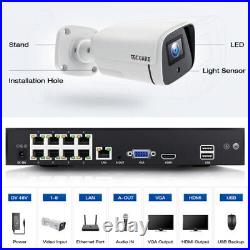 8CH POE NVR CCTV IP Camera Home Security Camera System Kit IR Night Vision UK