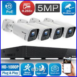 8CH POE NVR CCTV IP Camera Home Security Camera System Kit Outdoor Night Vision