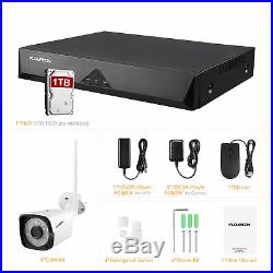 8CH Wireless 1080P DVR Outdoor 1080P IP Camera CCTV Security System Kit 1TB HDD