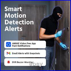 8MP ANNKE CCTV System 8CH H. 265+ DVR Night Vision Camera AI Human Detection Kit