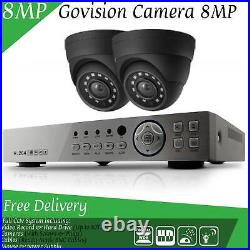 8MP CCTV Camera System 4K 4CH DVR UHD Night Vision Outdoor Home & Office Kit UK