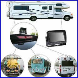 8 Vehicle Monitor Truck Bus Caravan 4 Pin CCD IR Rear View Reverse Camera Kit