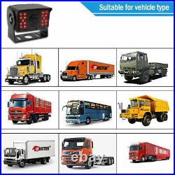 8 Vehicle Monitor Truck Bus Caravan 4 Pin CCD IR Rear View Reverse Camera Kit