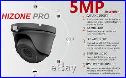8mp 5mp Cctv System Full Hd 4k Dvr 4ch 8ch 20m Ir Night Vision Grey Camera Kit