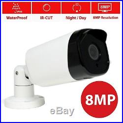 8mp 5mp Cctv System Ultra Hd 4k Dvr 8ch 35m Ir Night Vision Bullet Camera Kit