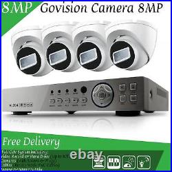 8mp Cctv 4k Dvr 4ch System Outdoor Nightvision Home Office Camera Security Kit