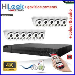8mp Hikvision Colorvu Audio Cctv System Ip Poe Nvr 4k Camera MIC Nightvision Kit