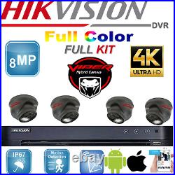 8mp Hikvision Colorvu In/outdoor Night Vision Viper Pro Camera Kit