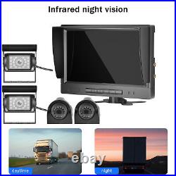 9 4 AHD Car Reversing Rear View Camera Split 4 Screen Monitor Kit For Truck Van