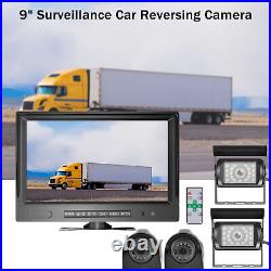 9 Monitor Split 4 Screen 4 AHD Car Rear View Reversing Camera Kit For Truck Van