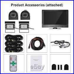 9 Monitor Split 4 Screen 4 AHD Car Rear View Reversing Camera Kit For Truck Van