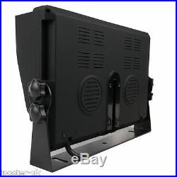9 Quad Monitor 12V 24V 4Pin 4x IR CCD Camera Front/Rear/Left/Right Package Kit