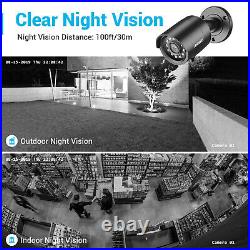 ANNKE 1080P CCTV Camera System 8+2CH 5MP Lite DVR Recorder Night Vision IP66 Kit