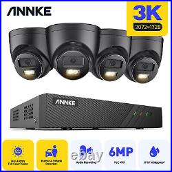 ANNKE 3K POE CCTV Camera System Color Night Vision 8CH 6MP IP NVR Dual Light Kit