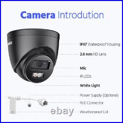 ANNKE 3K POE CCTV Camera System Color Night Vision 8CH 6MP IP NVR Dual Light Kit