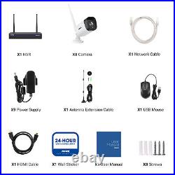 ANNKE 3MP Wireless CCTV Camera System Night Vision Wifi Security Kit 5MP 8CH NVR