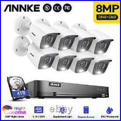 ANNKE 4K 8CH CCTV System Color Night Vision Camera Human & Vehicle Detection Kit