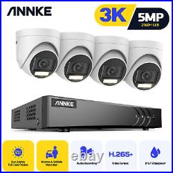 ANNKE 4K 8CH H. 265+ DVR 5MP Color Night Vision Home CCTV Camera System Audio In