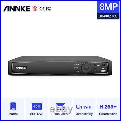 ANNKE 4K CCTV POE Camera System Kit 8CH H. 265+ NVR 8MP HD IP Network Audio Mic