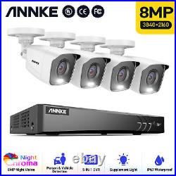 ANNKE 4K CCTV System Security Camera 8MP H. 265+ DVR Full Color Night Vision Kit