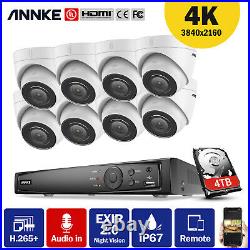 ANNKE 4K Video 8MP Security PoE System Kit 8CH NVR Audio CCTV IP Camera IP67 UK