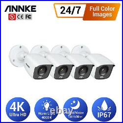 ANNKE 4pcs 8MP 4K Video CCTV Camera for Home Surveillance Security System Kit UK