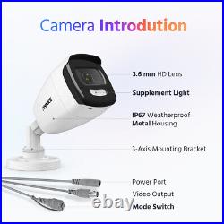 ANNKE 5MP CCTV Camera System 8CH H. 265+ DVR Full Color Night Vision Security Kit