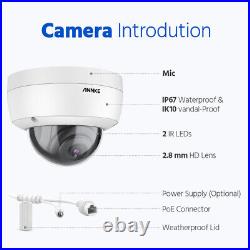 ANNKE 5MP CCTV Camera System IP Security 8CH 6MP POE H. 265+ NVR Night Vision Kit