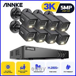 ANNKE 5MP CCTV System Color Night Vision 8CH Video DVR Security Camera Audio Mic
