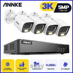 ANNKE 5MP Lite 8CH DVR 3K Color CCTV Camera System Person /Vehicle Detection Kit