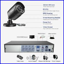 ANNKE 5MP Lite 8+2CH DVR 3000TVL Outdoor CCTV Camera Home Security System Kit