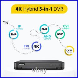 ANNKE 8CH 4K Video DVR Outdoor IP67 PIR Dome Security 5MP CCTV Camera System Kit