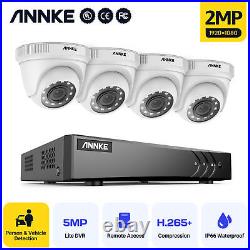 ANNKE 8CH 5MP Lite H. 265+DVR Dome 1080p CCTV Camera Security System Kit IR IP66