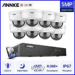 ANNKE Audio CCTV 5MP Outdoor IP Camera 8CH 6MP NVR Home Security POE System Kit