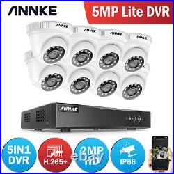 ANNKE CCTV Camera System 5MP Lite 8 16CH DVR Dome Night Vision Home Security Kit