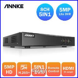 ANNKE CCTV Outdoor System 5MP Lite H. 265+DVR Night Vision Camera Security Kit IR