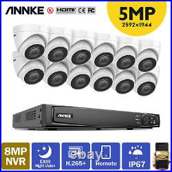 ANNKE CCTV POE System 16CH 8MP 4K Video NVR 5MP Audio In Camera Night Vision Kit