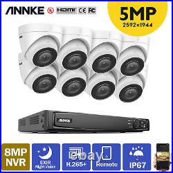ANNKE CCTV POE System 16CH 8MP 4K Video NVR 5MP Audio In Camera Night Vision Kit