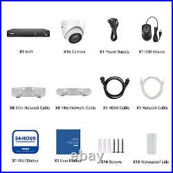 ANNKE CCTV POE System 16CH 8MP 4K Video NVR 5MP Audio in Camera Night Vision Kit
