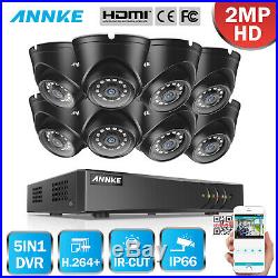 ANNKE CCTV System 1080P Lite DVR Outdoor Dome Night Vision Home Security Kit UK