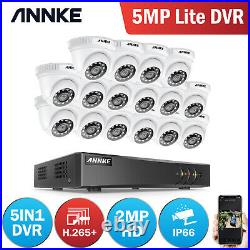 ANNKE CCTV System 5MP Lite DVR Outdoor Dome Night Vision IP66 Home Security Kit