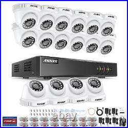 ANNKE Dome HD 1080p PIR CCTV Camera 16+2CH DVR Home Surveillance System Kit IP66
