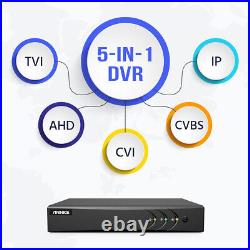 ANNKE Dome PIR 5MP CCTV Outdoor Camera System 8CH Video DVR Night Vision 2TB Kit