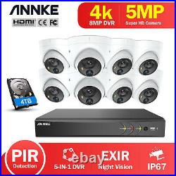 ANNKE Dome PIR 5MP Camera 8CH 4K Video 8MP DVR Home Surveillance CCTV System Kit