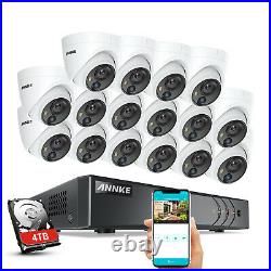 ANNKE Dome PIR CCTV 5MP Camera 16CH H. 265+ 5IN1 DVR Night Vision Remote IP67 Kit
