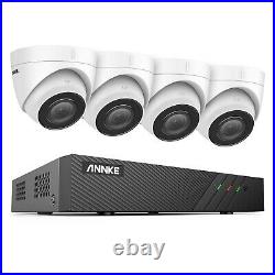 ANNKE H500 8CH NVR 5MP Turret IP CCTV Outdoor Camera IP67 Home Security PoE Kit