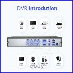 ANNKE UHD 5MP PIR Dome CCTV Camera System 8CH H. 265+ Video DVR Home Security Kit